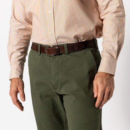 Duck Head Cotton Wool Herringbone Gold School Chino - Duck Green