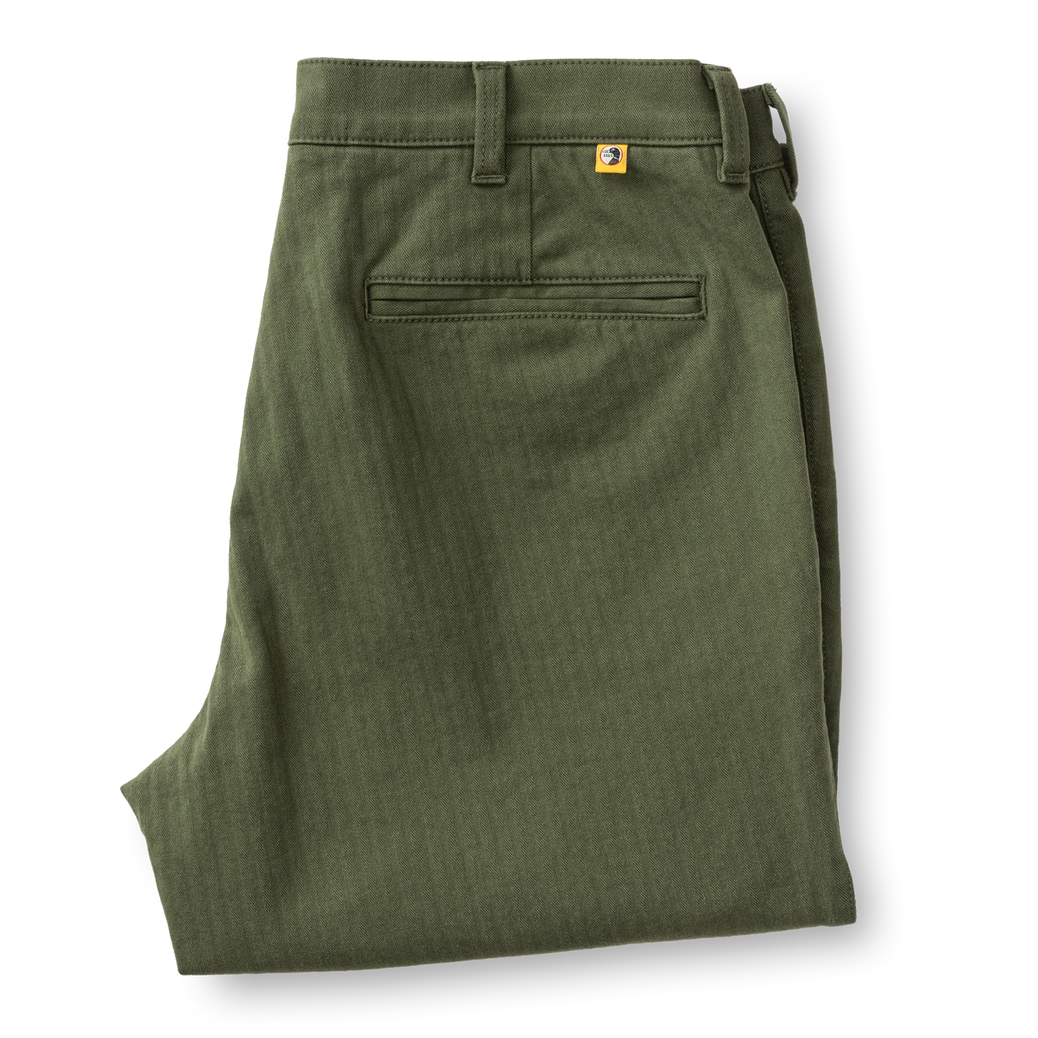 Duck Head Cotton Wool Herringbone Gold School Chino - Duck Green