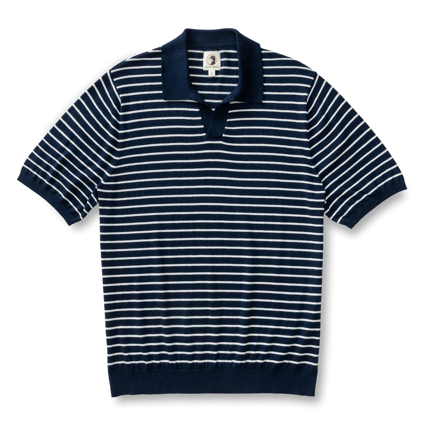 Duck Head Reeves Striped Sweater Polo - Navy
