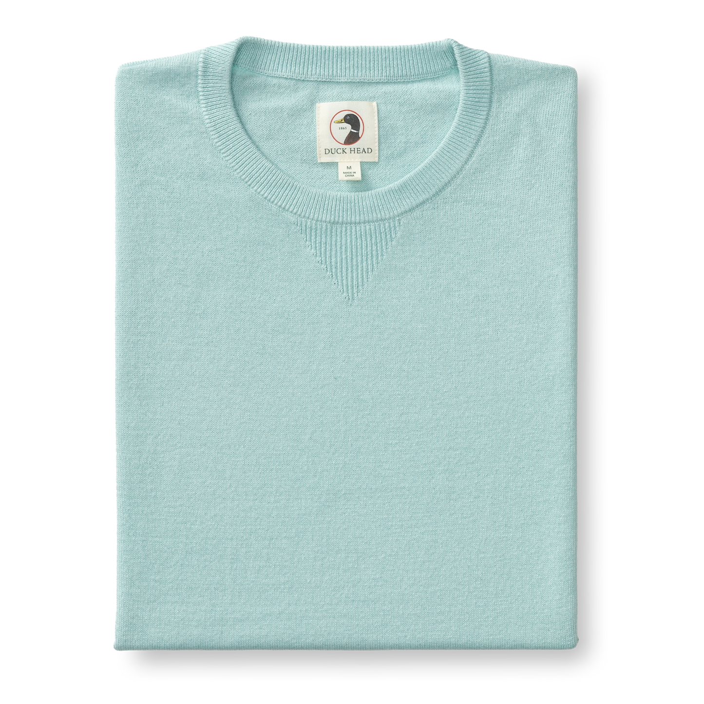 Duck Head Henson Jersey Crewneck Sweater - Pastel Blue Heather