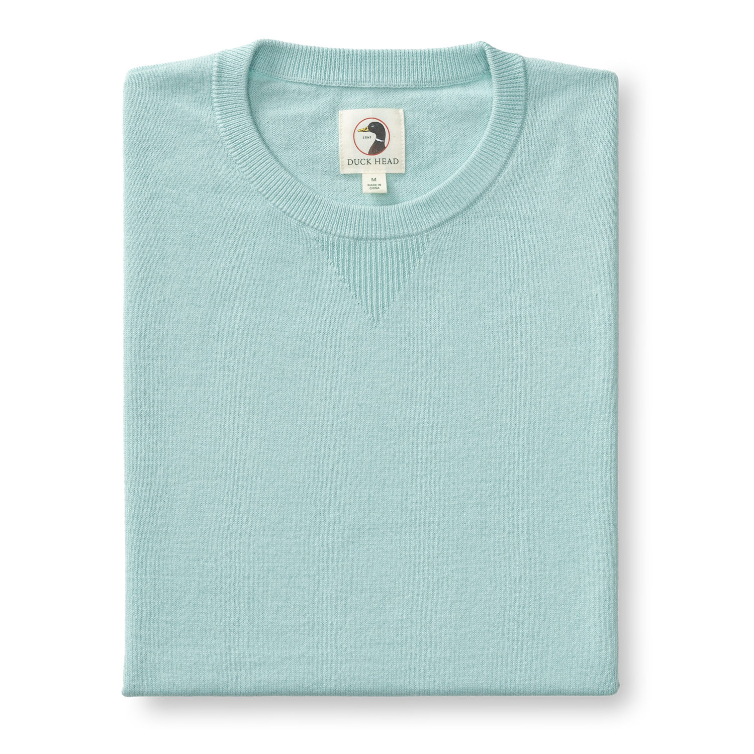 Duck Head Henson Jersey Crewneck Sweater - Pastel Blue Heather