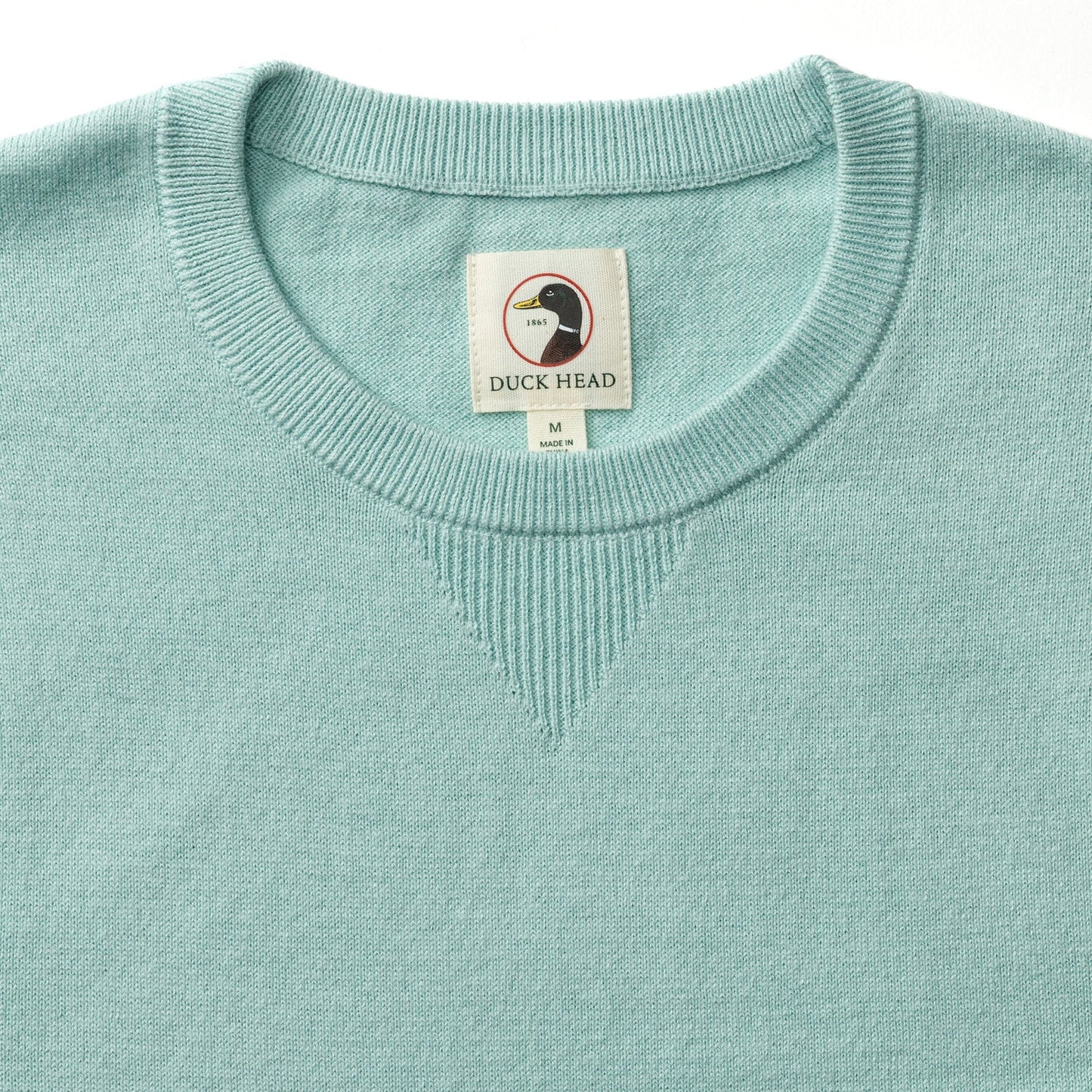 Duck Head Henson Jersey Crewneck Sweater - Pastel Blue Heather