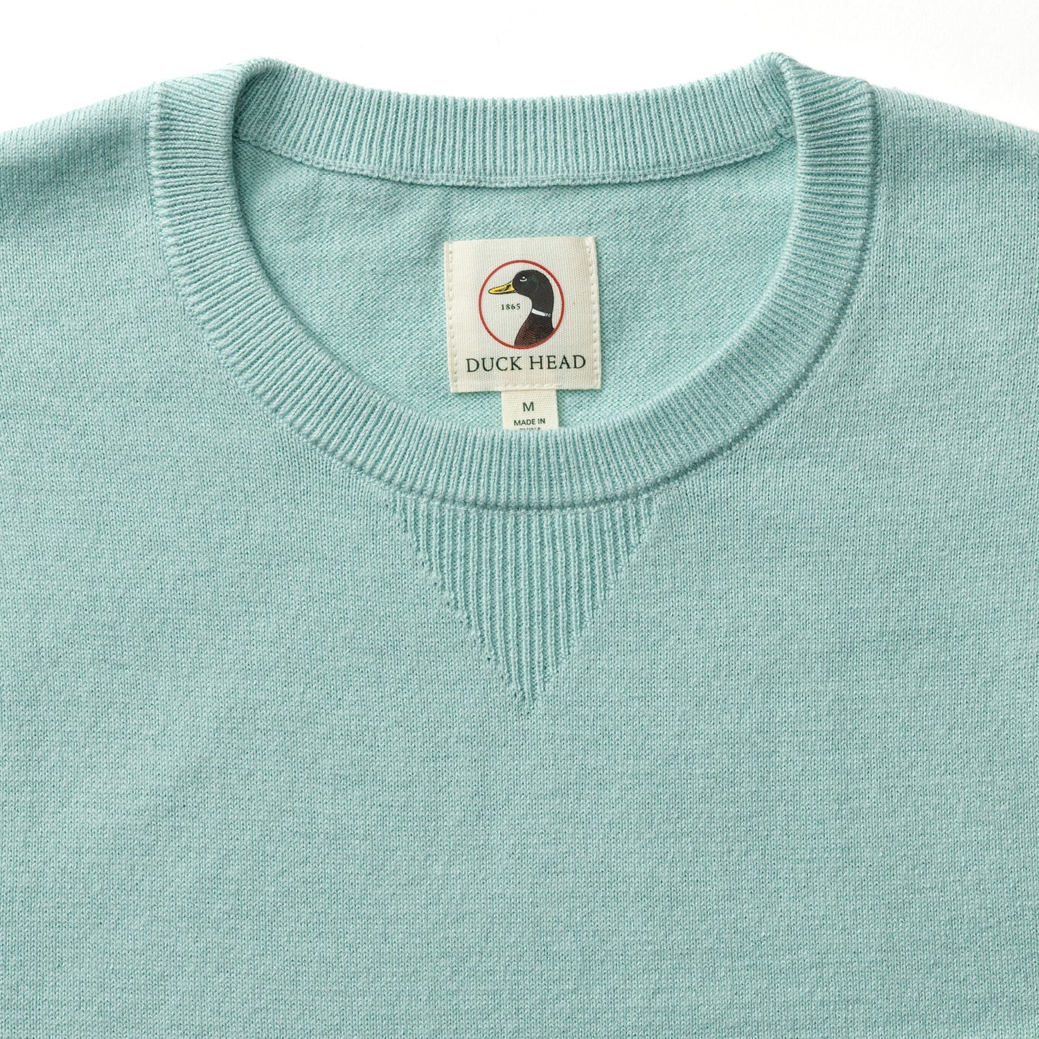 Duck Head Henson Jersey Crewneck Sweater - Pastel Blue Heather