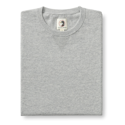 Duck Head Henson Jersey Crewneck Sweater - Heather Grey