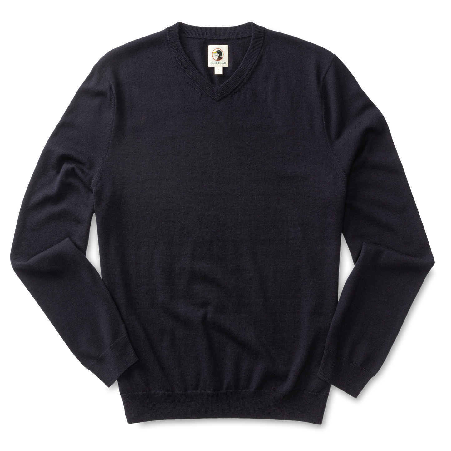Duck Head Buckley Merino V-Neck Sweater - Navy