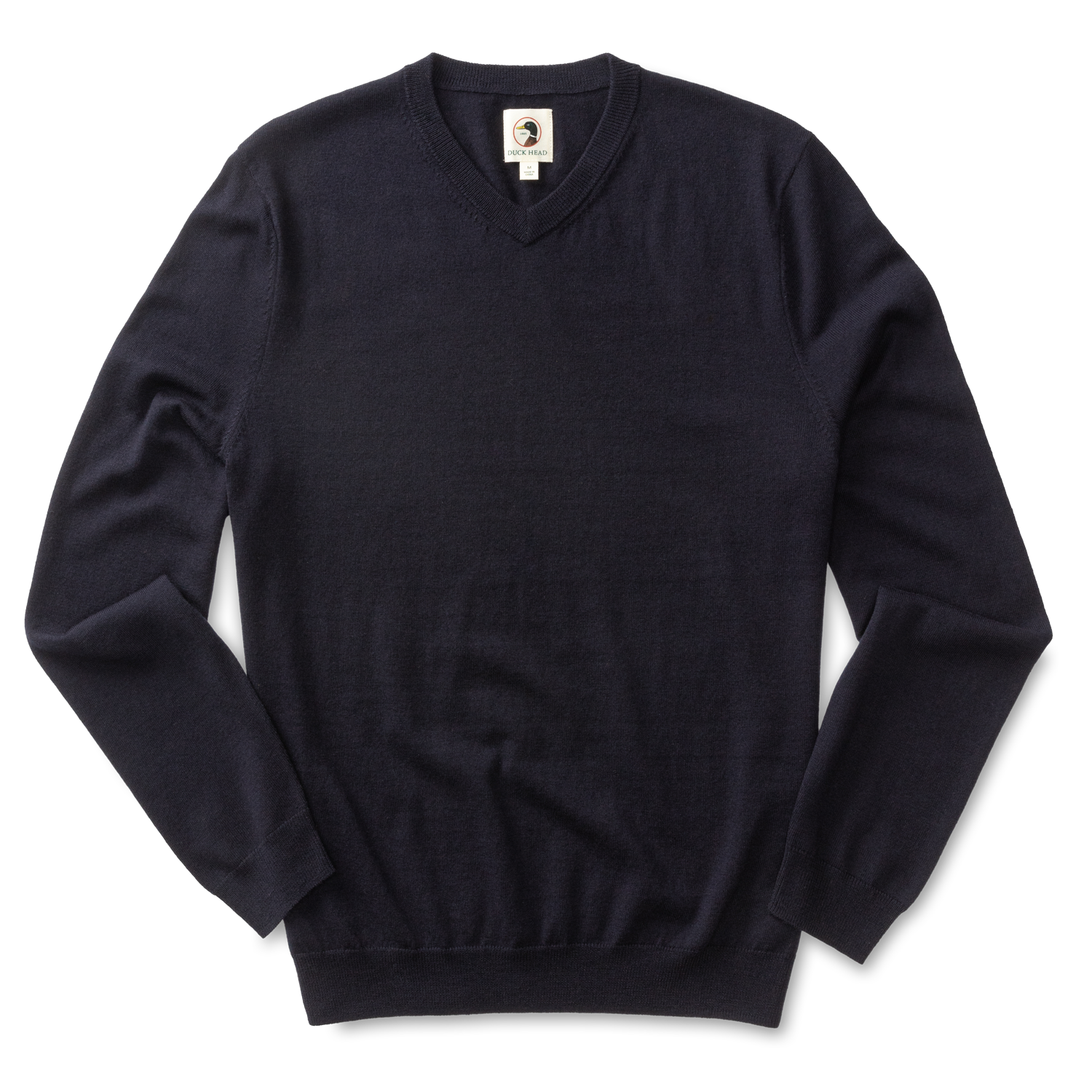 Duck Head Buckley Merino V-Neck Sweater - Navy