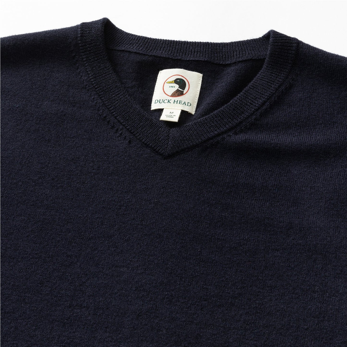 Duck Head Buckley Merino V-Neck Sweater - Navy