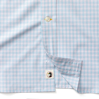 Duck Head Performance Poplin Sport Shirt - Stokes Plaid - Pale Pink