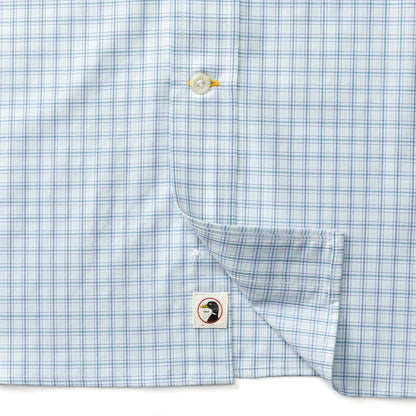 Duck Head Performance Poplin Sport Shirt - Stokes Plaid - Seafoam Green