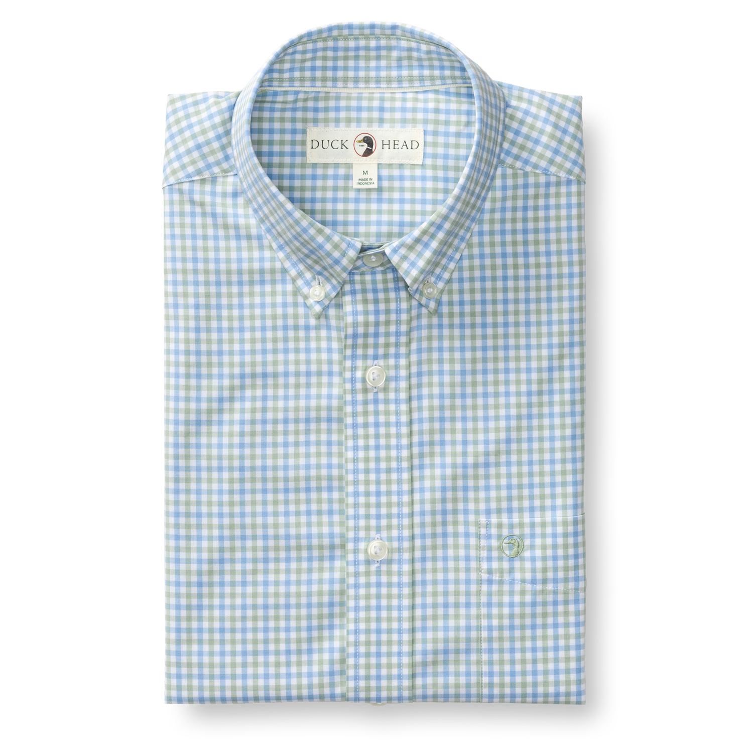 Duck Head Performance Poplin Sport Shirt - Shaw Gingham - Sage