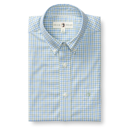 Duck Head Performance Poplin Sport Shirt - Shaw Gingham - Sage