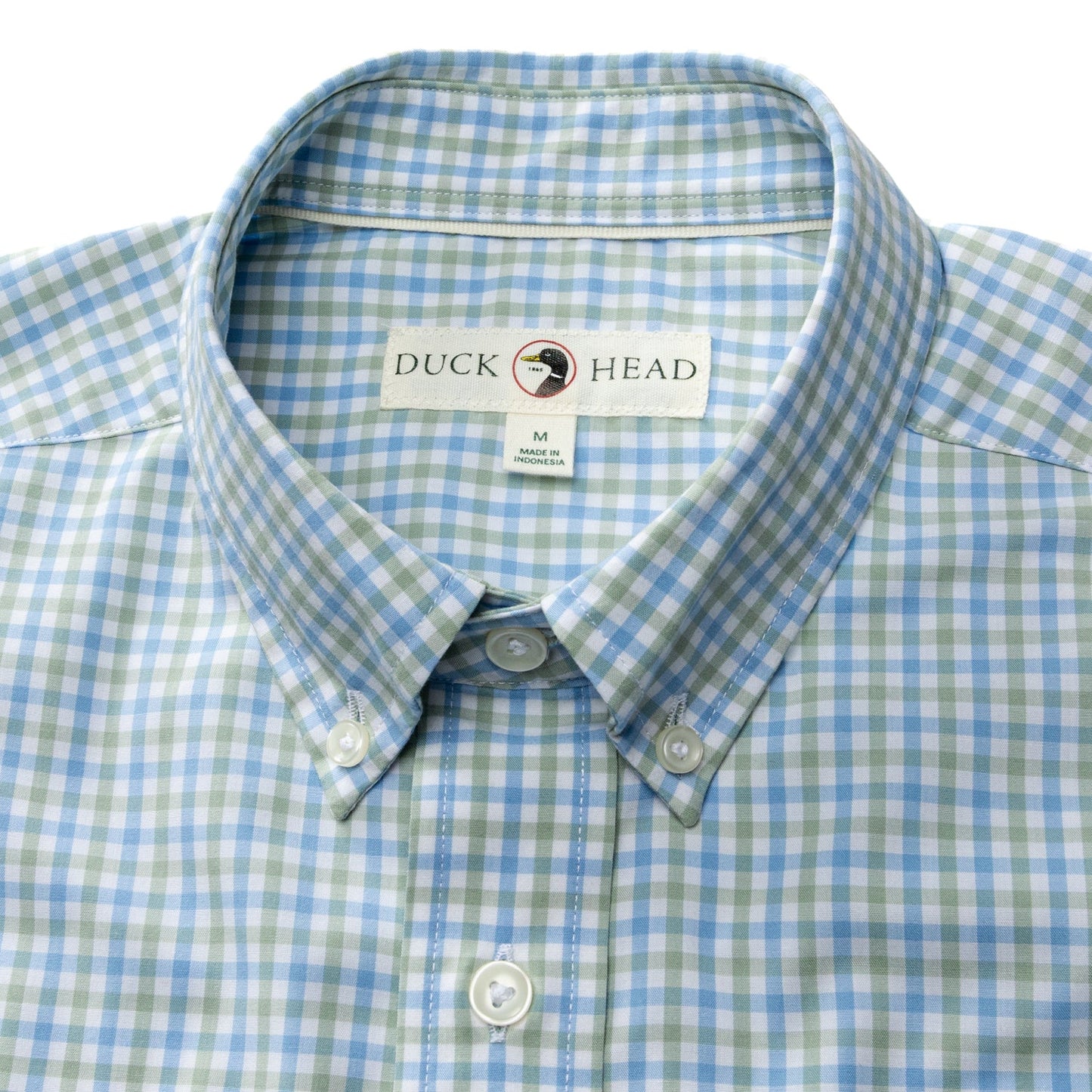 Duck Head Performance Poplin Sport Shirt - Shaw Gingham - Sage