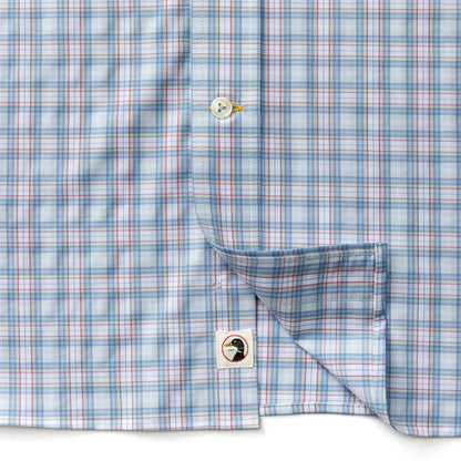 Duck Head Performance Poplin Sport Shirt - Mayville Plaid - Light Blue