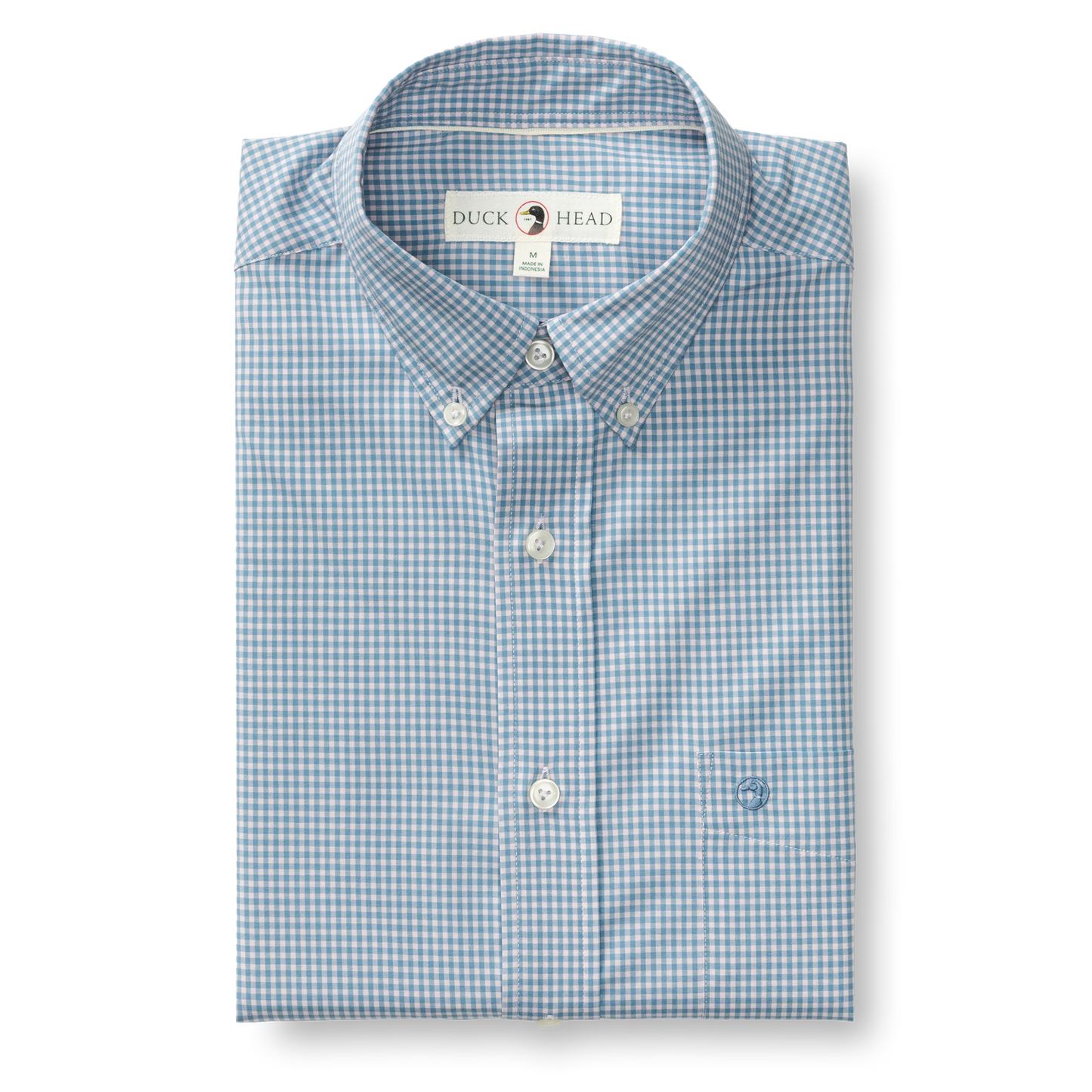 Duck Head Performance Poplin Sport Shirt - Lyle Gingham - Pale Pink