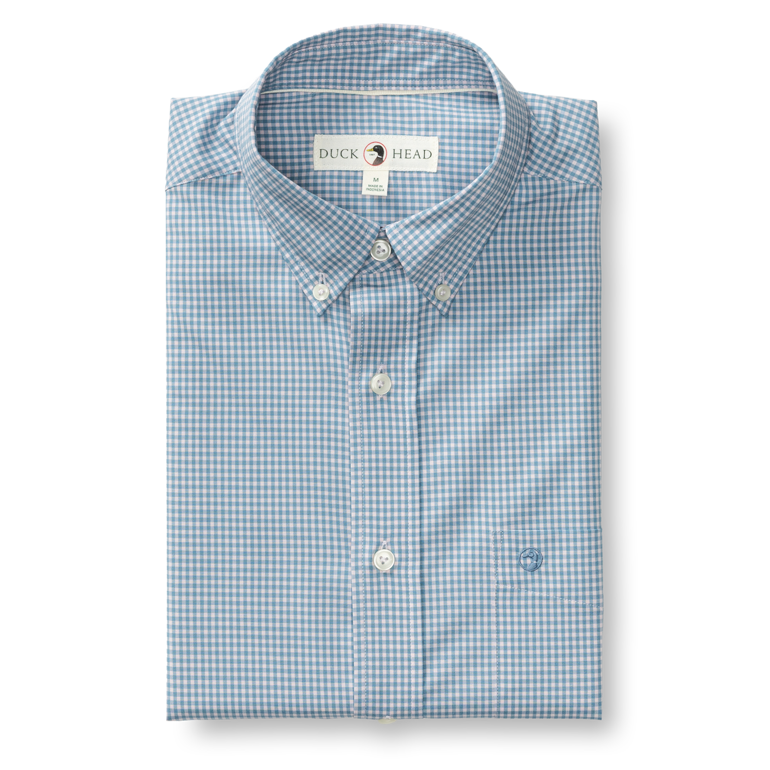 Duck Head Performance Poplin Sport Shirt - Lyle Gingham - Pale Pink