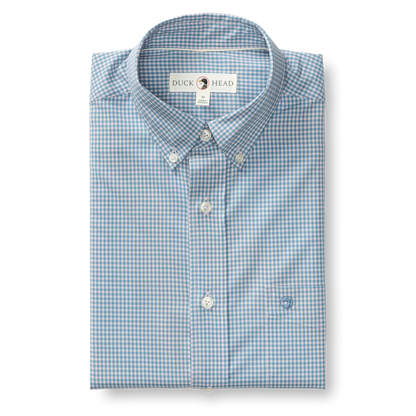 Duck Head Performance Poplin Sport Shirt - Lyle Gingham - Pale Pink