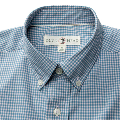 Duck Head Performance Poplin Sport Shirt - Lyle Gingham - Pale Pink