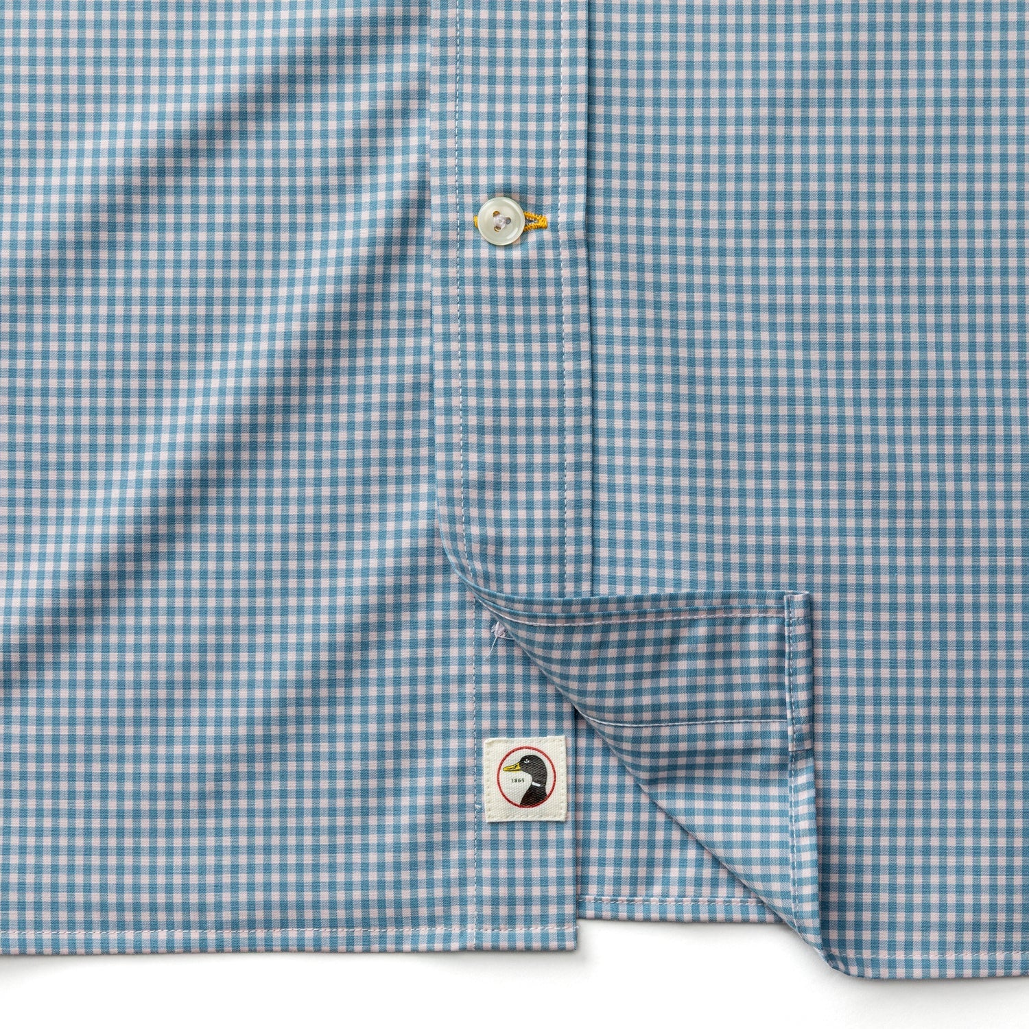 Duck Head Performance Poplin Sport Shirt - Lyle Gingham - Pale Pink
