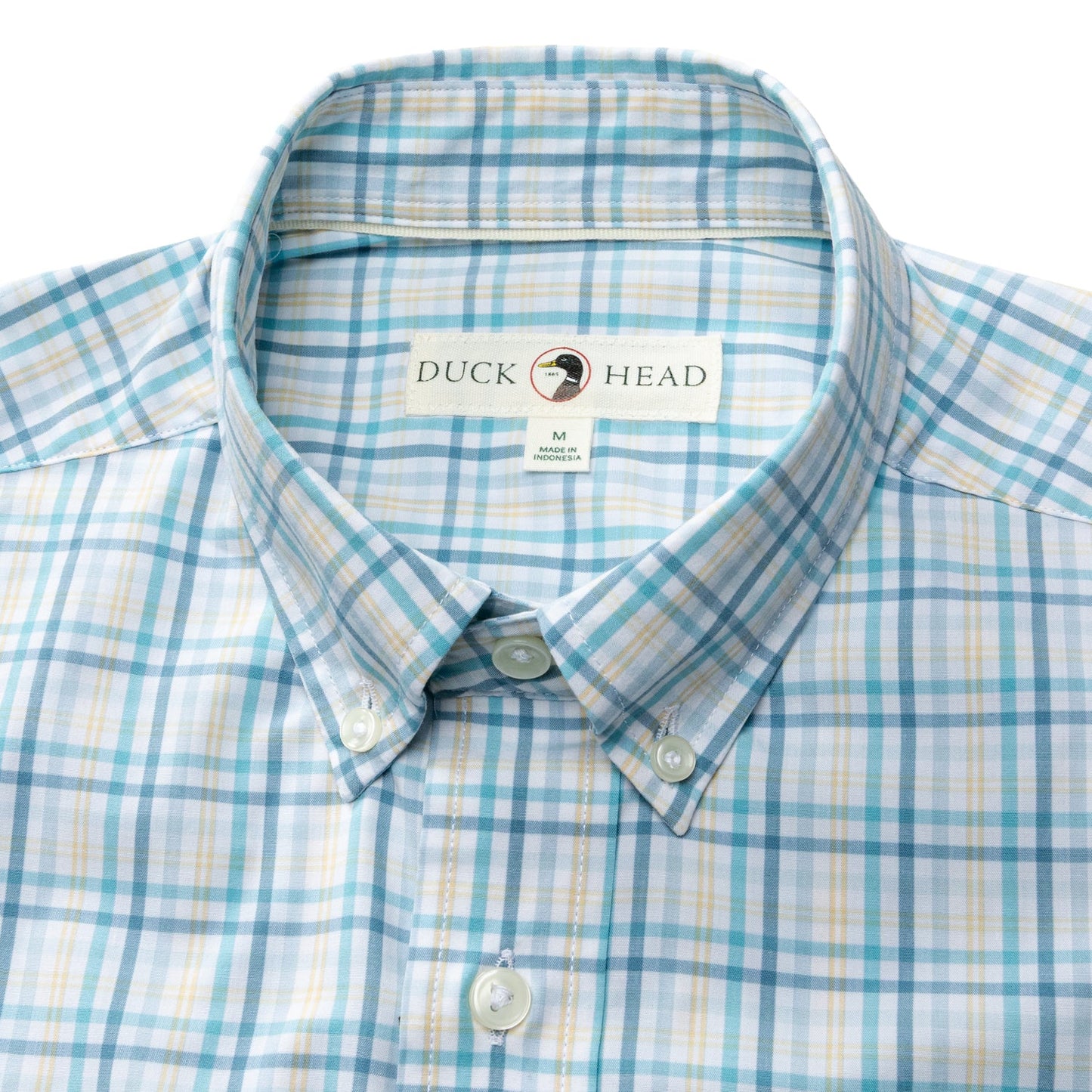 Duck Head Performance Poplin Sport Shirt - Brody Plaid - Yellow