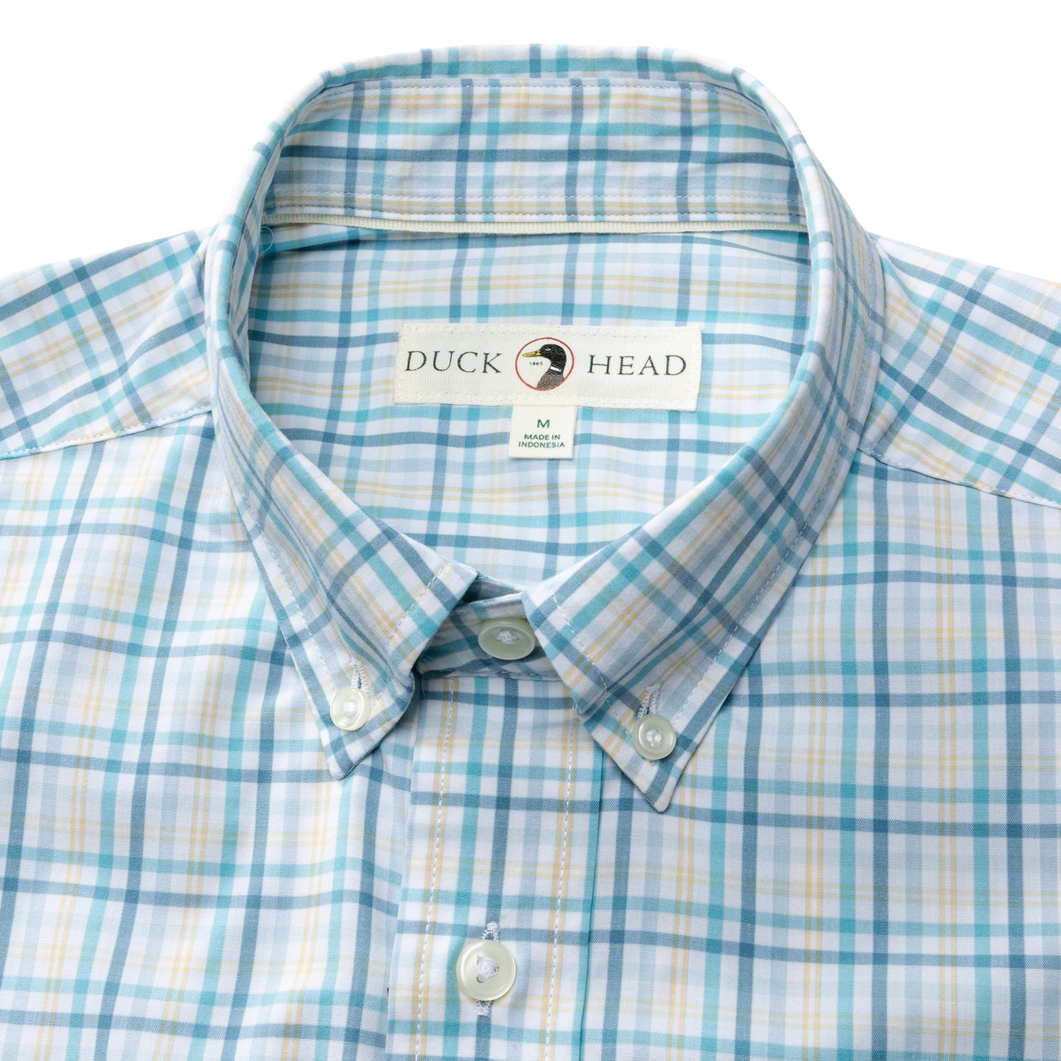 Duck Head Performance Poplin Sport Shirt - Brody Plaid - Yellow