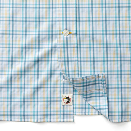 Duck Head Performance Poplin Sport Shirt - Brody Plaid - Yellow