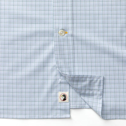 Duck Head Performance Poplin Sport Shirt - Joiner Plaid - Midnight Teal