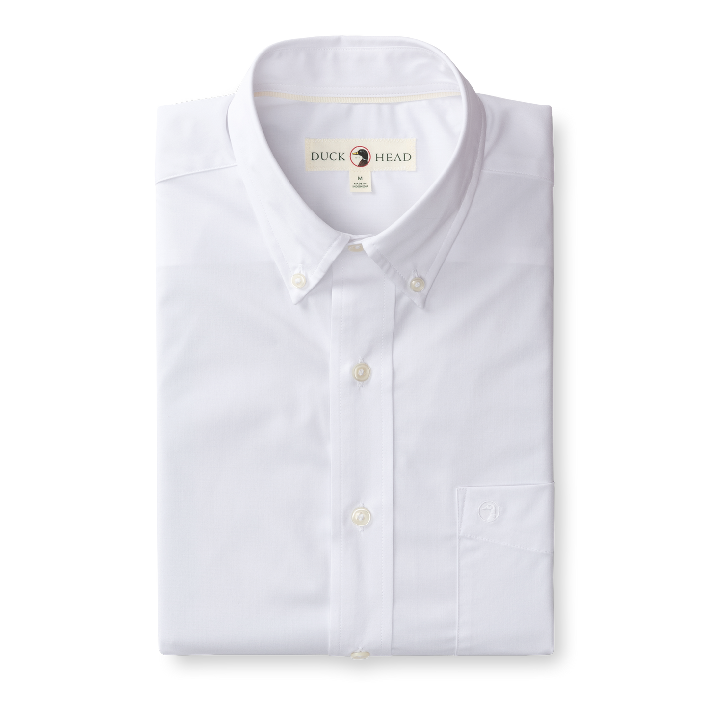 Duck Head Performance Poplin Sport Shirt - Boyce Solid- White
