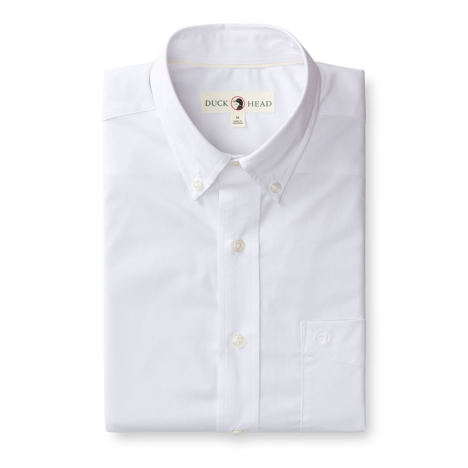 Duck Head Performance Poplin Sport Shirt - Boyce Solid- White