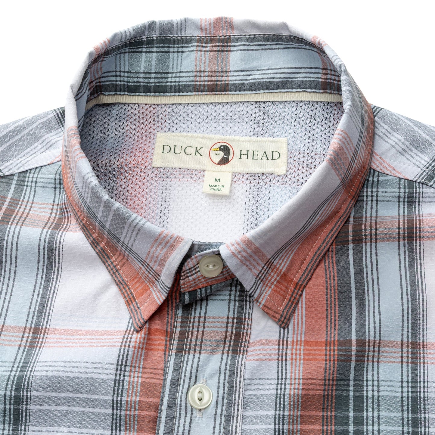 Duck Head Performance Dobby Guide Shirt - Richfield Plaid - Rosewood