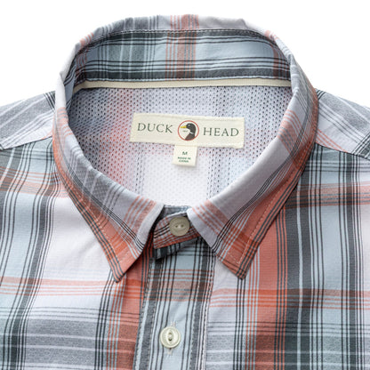 Duck Head Performance Dobby Guide Shirt - Richfield Plaid - Rosewood