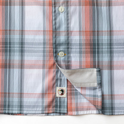 Duck Head Performance Dobby Guide Shirt - Richfield Plaid - Rosewood