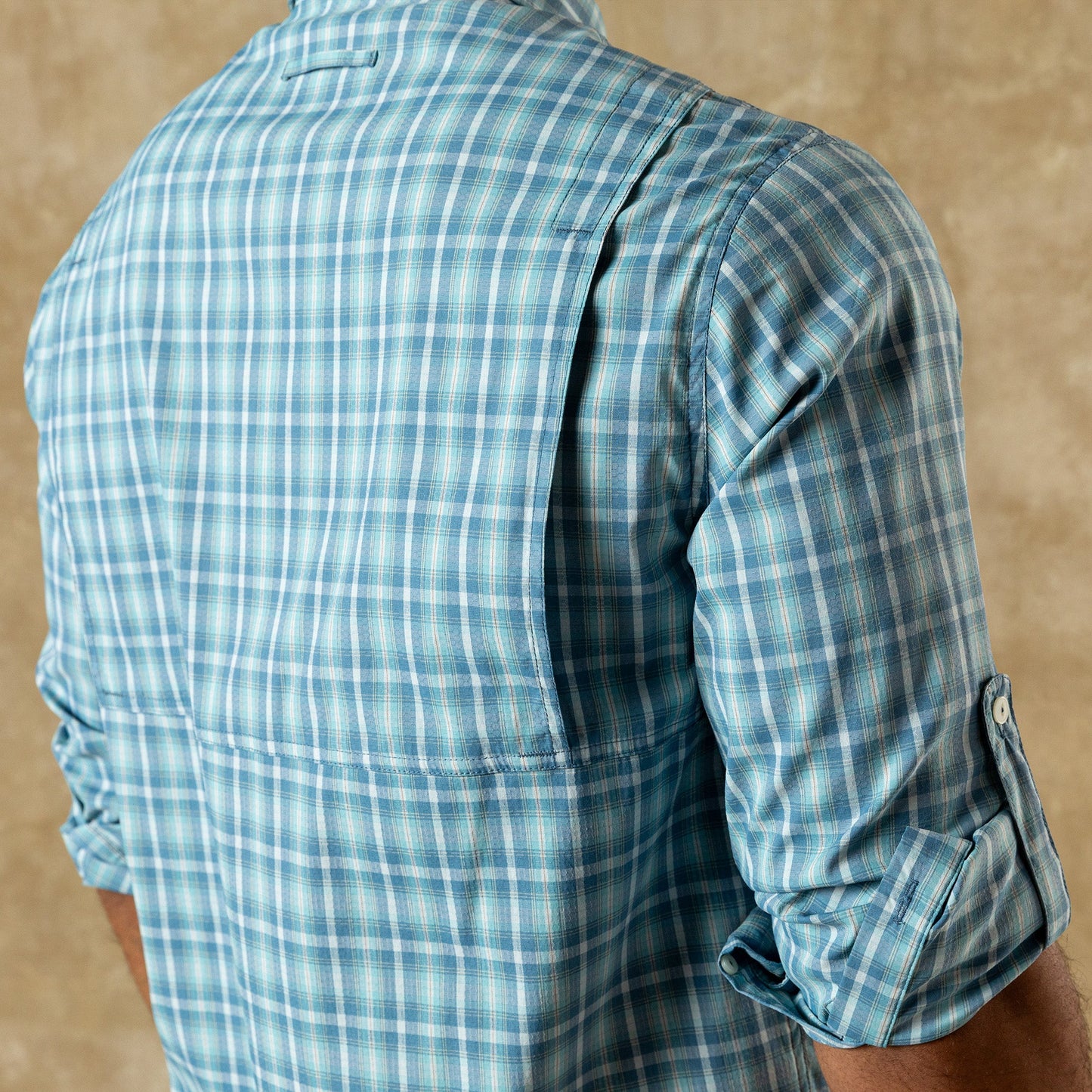 Duck Head Performance Dobby Guide Shirt - Melrose Plaid - Lake Blue