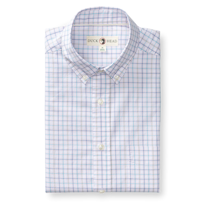 Duck Head Cotton Twill Sport Shirt - Ashland Plaid - Pale Pink