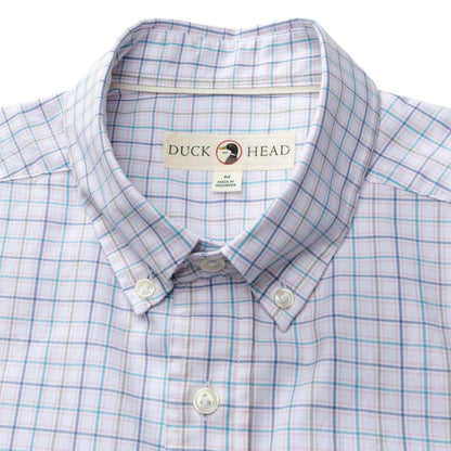 Duck Head Cotton Twill Sport Shirt - Ashland Plaid - Pale Pink