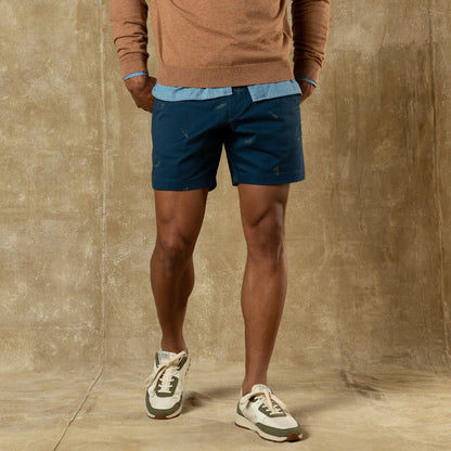 Duck Head 7" Gold School Chino Short - Emb Mallard Blue