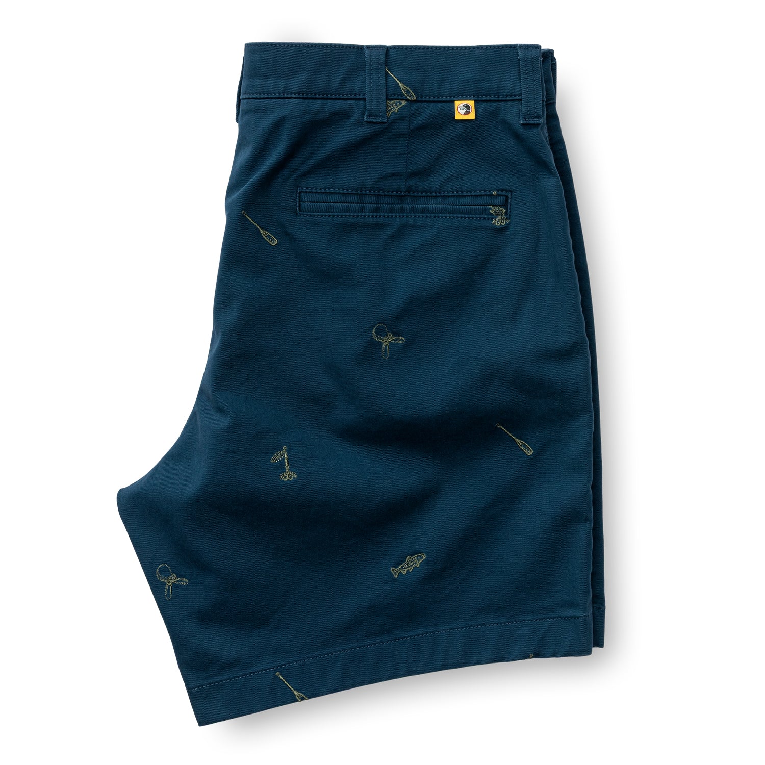 Duck Head 7" Gold School Chino Short - Emb Mallard Blue