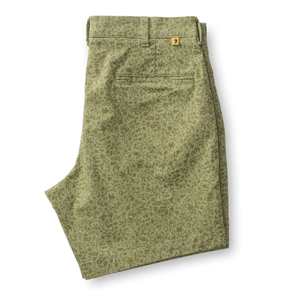 Duck Head 7" Gold School Chino Short - Tea Leaf Print