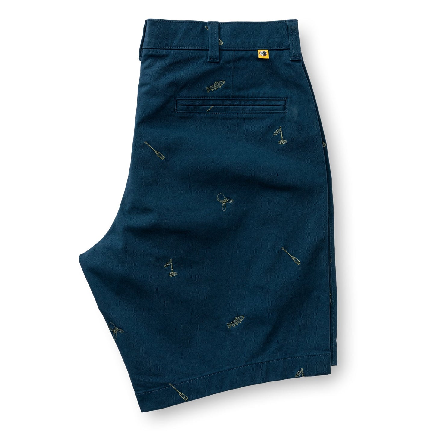 Duck Head 9" Gold School Chino Short - Emb Mallard Blue