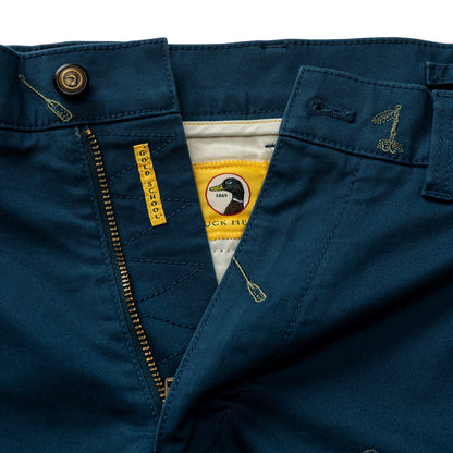 Duck Head 9" Gold School Chino Short - Emb Mallard Blue