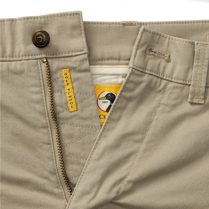 Duck Head 9" Gold School Chino Short - Khaki Gold Patch