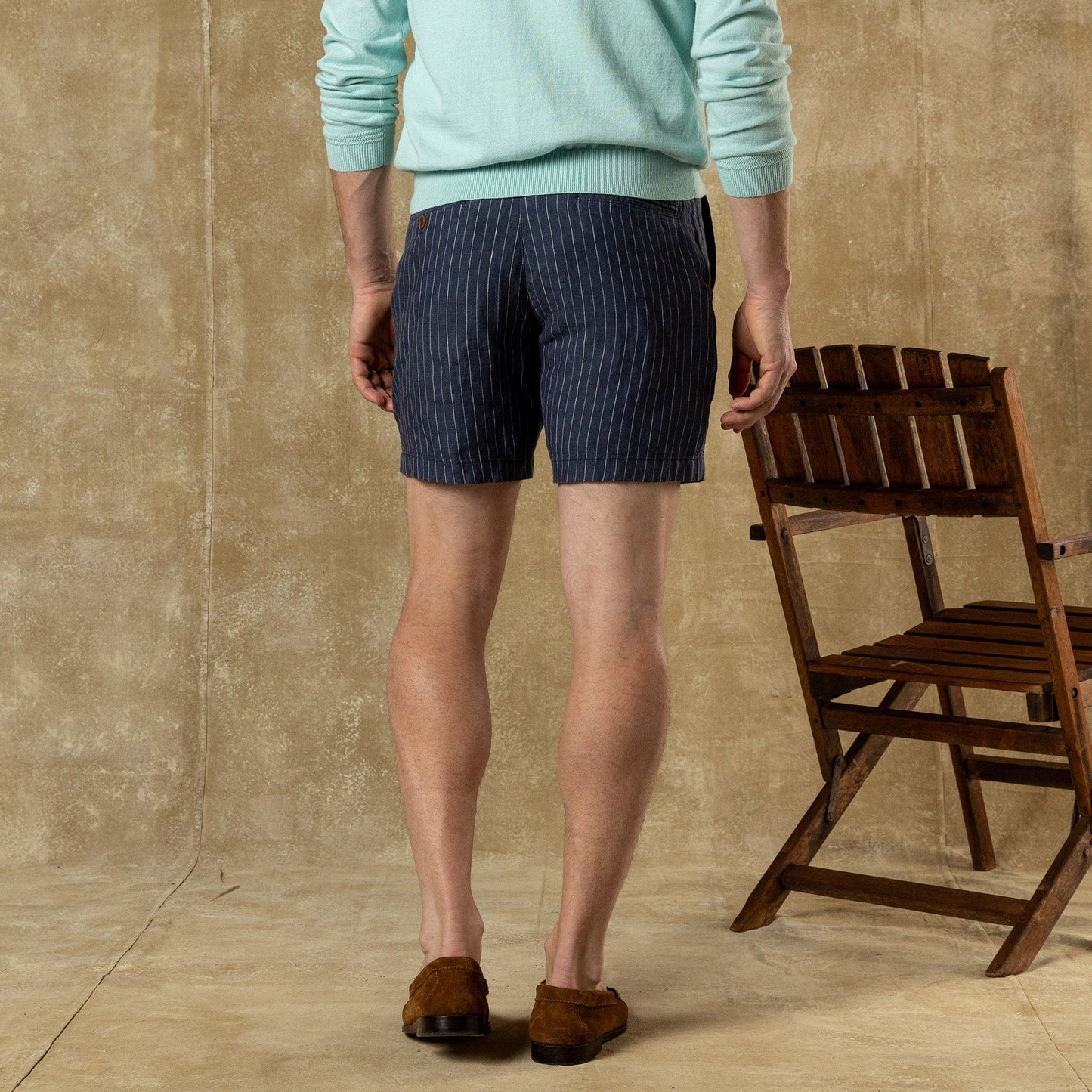 Duck Head 7" Gold School Linen Chino Short - Navy