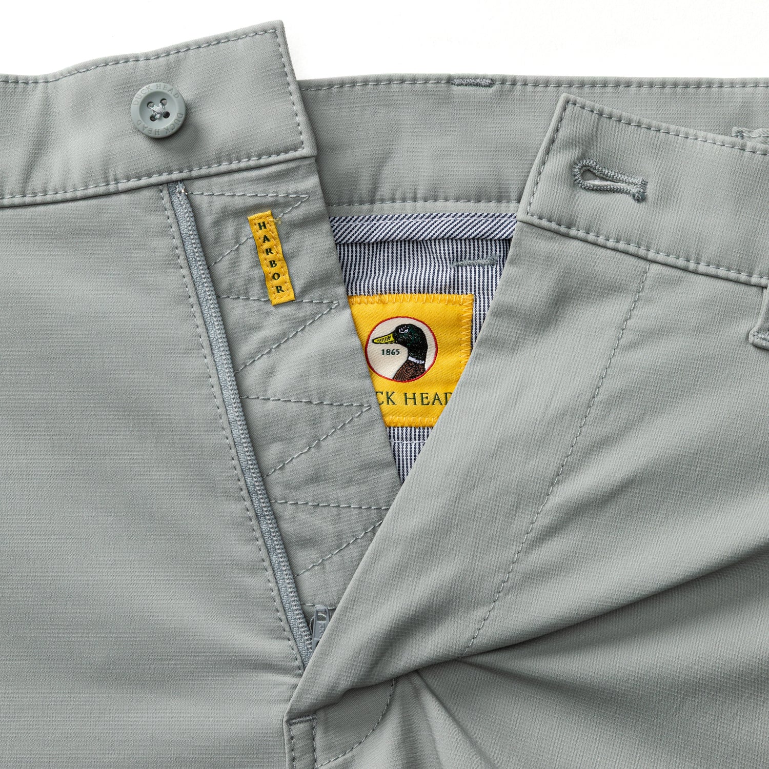 Duck Head 6" Harbor Performance Short - Quarry Grey