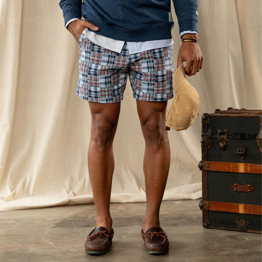 Duck Head 7” Madras Gold School Chino Short - 160th Anniversary Edition