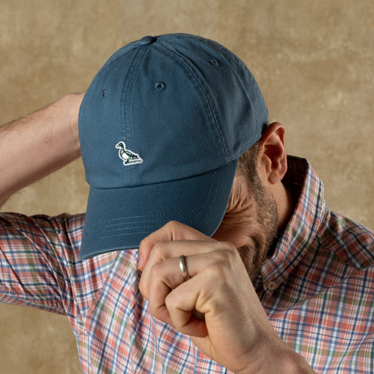 Duck Head Embroidered Mallard Cotton Twill Hat - Blue Horizon