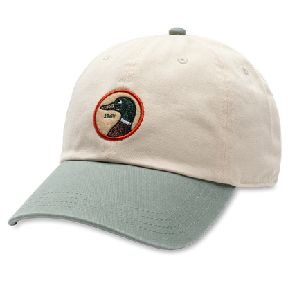 Duck Head Circle Patch Twill Hat - Cream