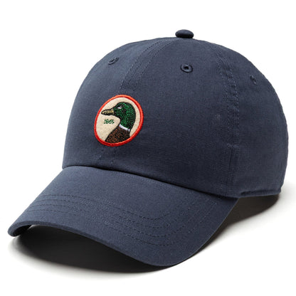 Duck Head Circle Patch Cotton Linen Hat - Mallard Blue