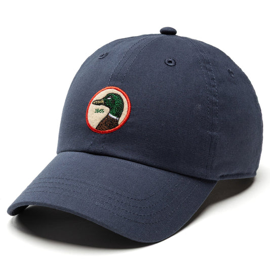 Duck Head Circle Patch Cotton Linen Hat - Mallard Blue