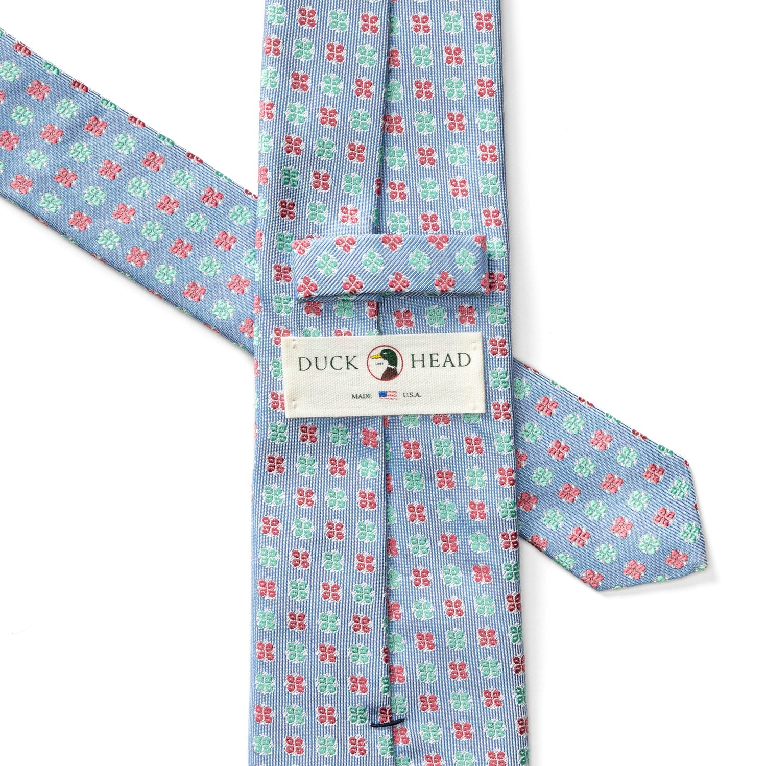 Duck Head Silk Foulard Tie - Serenity Blue