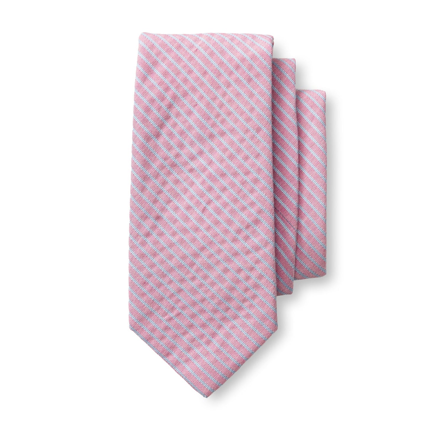 Duck Head Seersucker Stripe Tie - Rosewood