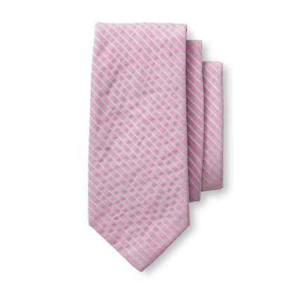 Duck Head Seersucker Stripe Tie - Rosewood